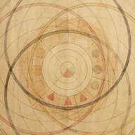 Wind Tracks from a Buddhist Cosmological Scroll (detail); Tibet; 16th century.